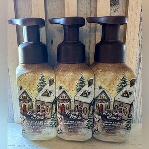 Bath & Body Works X3 Set COZY WINTER COTTAGE Gentle Foaming Hand Soap 8.75oz NEW
